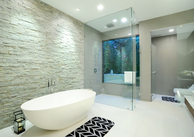 Upscale Bathroom with Natural Stone Accents